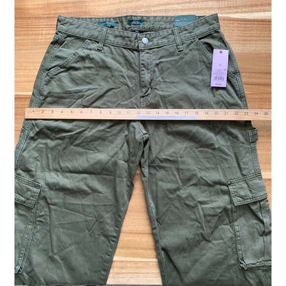 Wild Fable Junior Teens Mid-Rise Regular Fit Cargo Pants Olive Green Size 12 - Picture 6 of 16